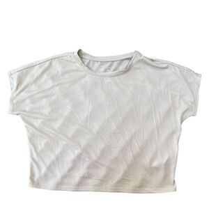 Zella kids girls light grey cropped shirts size 8/10